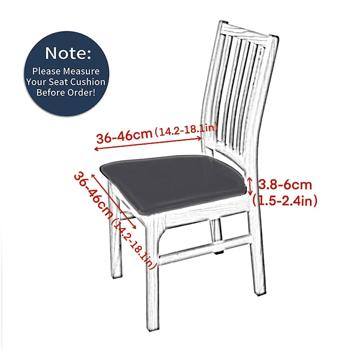 Solid Color Chair Cushion Cover, 6 Counts Chair Seat Protector, Chair Seat Cover for Home Kitchen Dining Room, Stretch Chair Slipcovers