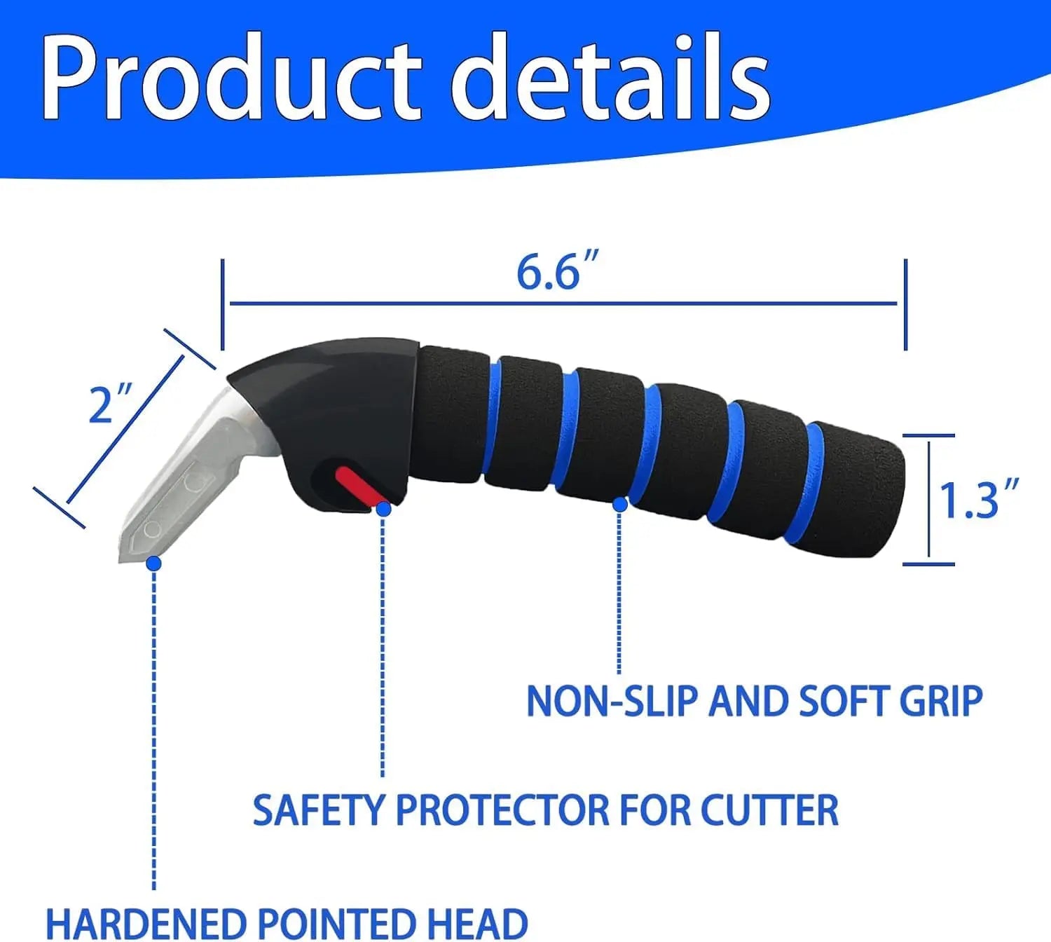 Elderly Car Assist Handle – Car Door Latch Support Tool for Seniors & Escape Tools(Blue)