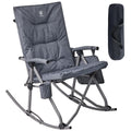 Padded Portable Camp Chair for Parents, EVER ADVANCED Adjustable Folding Lounger for Patio, Lawn and Outdoor, Oversized Rocking Chair, Support 400LBS