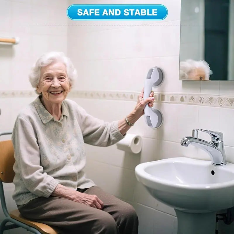 Shower Grab Bar with Suction Cups for Bathroom & Shower, Removable and Easy to Install, Strong Suction, Safe and Reliable, Especially Suitable for Elderly and Children